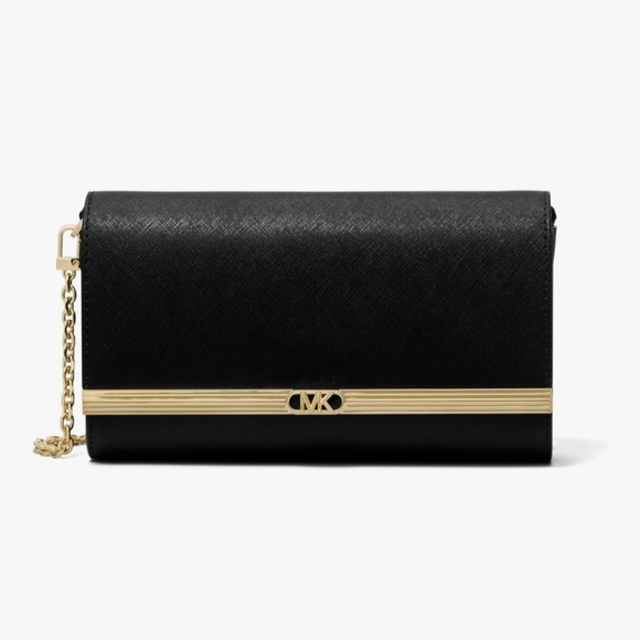 Michael‎ Kors Black and Gold Wristlet